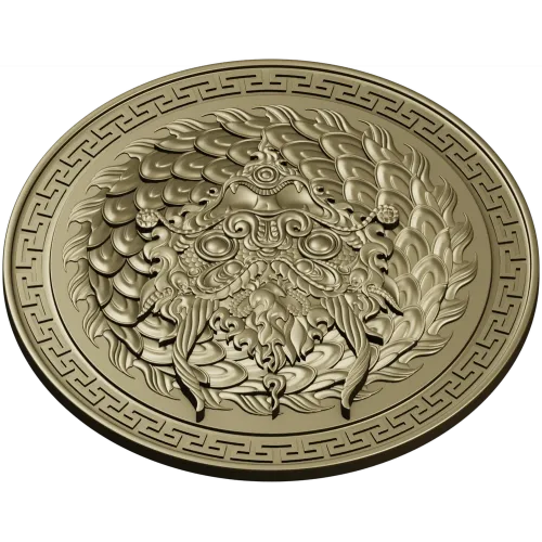 Imperial Dragon Medallion - high-relief STL for CNC