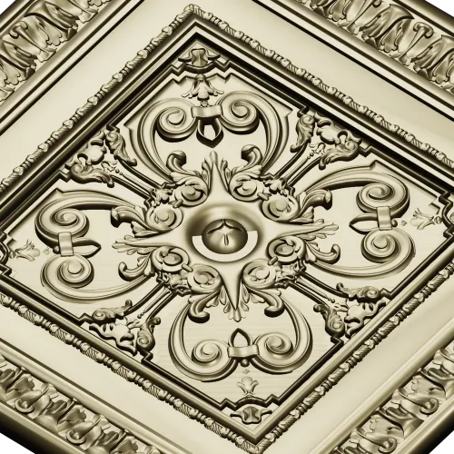 Florentine Square Rosette - STL 3D model for CNC carving