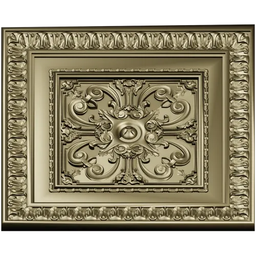 Florentine Square Rosette - STL 3D model for CNC carving