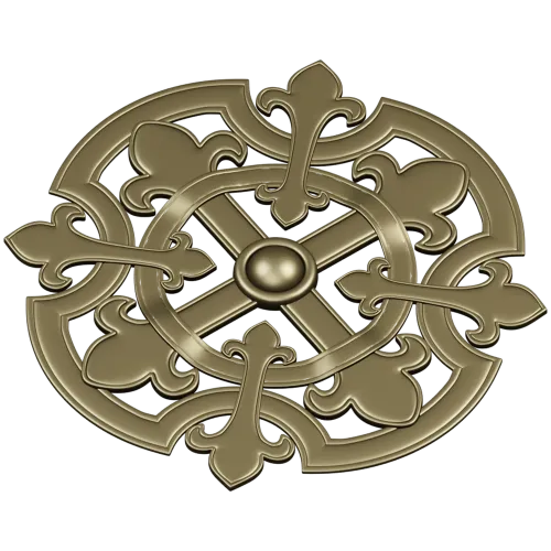 Gothic Fleur Rosette - STL 3D model for CNC carving
