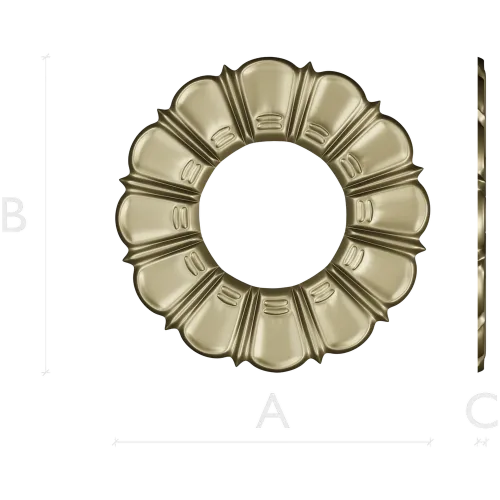 Sunburst Rosette - STL 3D model for CNC milling