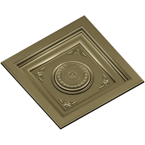 Квадратная розетка с медальоном - 3D модель STL для ЧПУ
