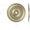 Круглая потолочная розетка с меандром - stl модель для ЧПУ