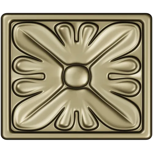 Square Floral Rosette STL for CNC Routing