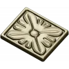 Square Floral Rosette STL for CNC Routing