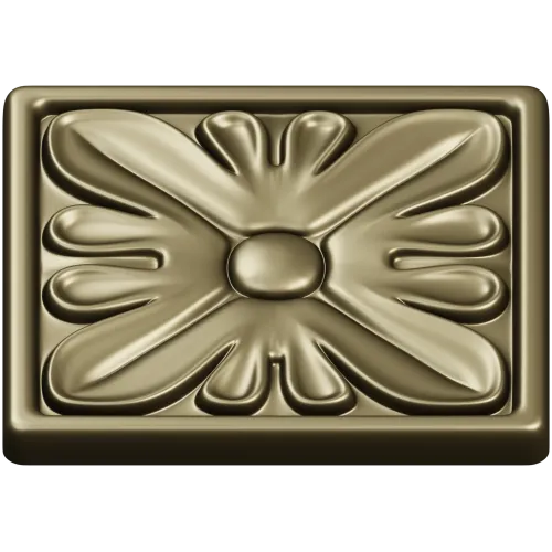 Square Floral Rosette STL for CNC Routing