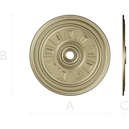 Ceiling Rosette STL - Classical Sunburst Medallion