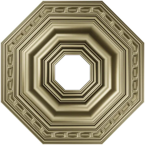 Octagonal Stepped Rosette STL for CNC
