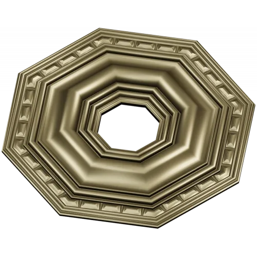Octagonal Stepped Rosette STL for CNC