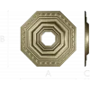 Octagonal Stepped Rosette STL for CNC