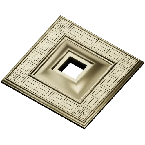 Square Meander Rosette STL for CNC