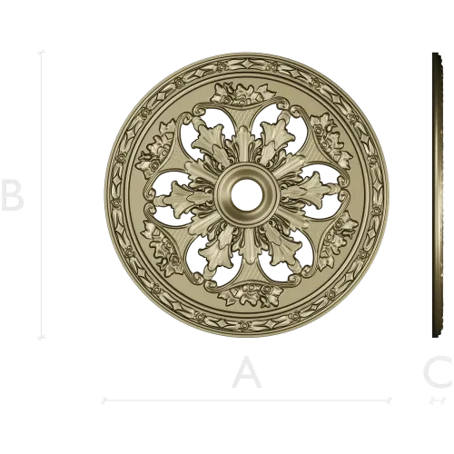 Acanthus Sun Rosette - STL 3D model for CNC milling