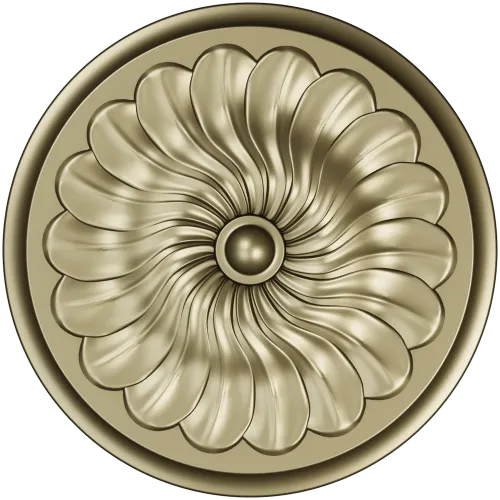 Spiral Petal Rosette - STL 3D model for CNC