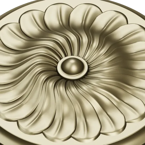 Spiral Petal Rosette - STL 3D model for CNC