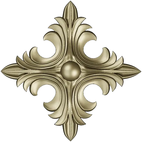 Acanthus Diamond Rosette - STL 3D model for CNC router