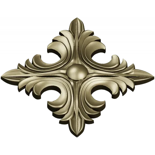 Acanthus Diamond Rosette - STL 3D model for CNC router