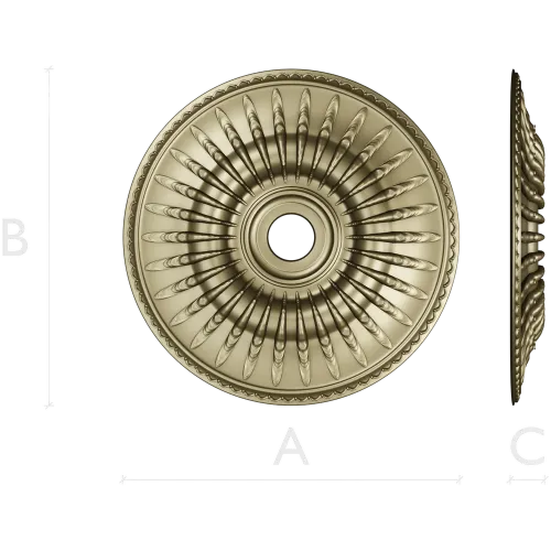 Auric Sun Rosette - STL 3D model for CNC