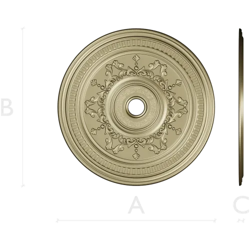 Ornate Circular Rosette STL 3D Model for CNC