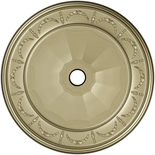 Ceiling Rosette STL - Laurel Medallion 3D Model for CNC