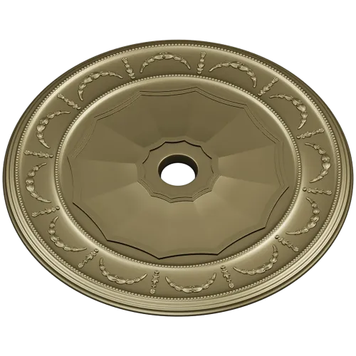 Ceiling Rosette STL - Laurel Medallion 3D Model for CNC
