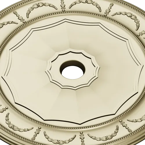Ceiling Rosette STL - Laurel Medallion 3D Model for CNC