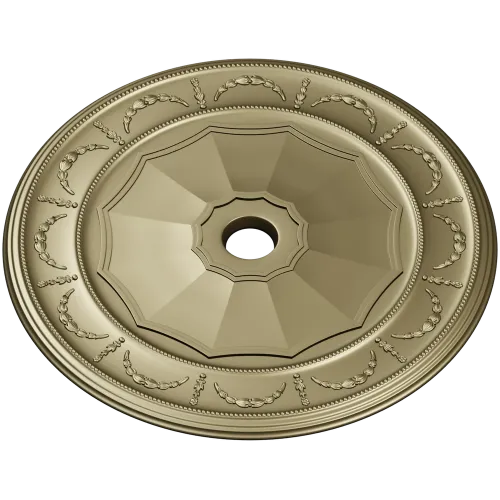 Ceiling Rosette STL - Laurel Medallion 3D Model for CNC