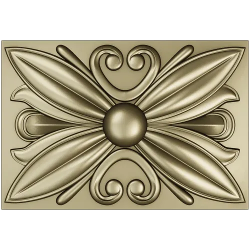 Floral rosette relief STL for CNC router and ArtCAM