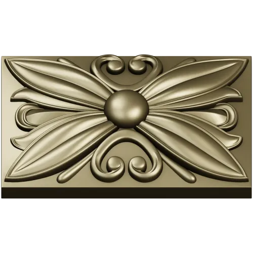 Floral rosette relief STL for CNC router and ArtCAM