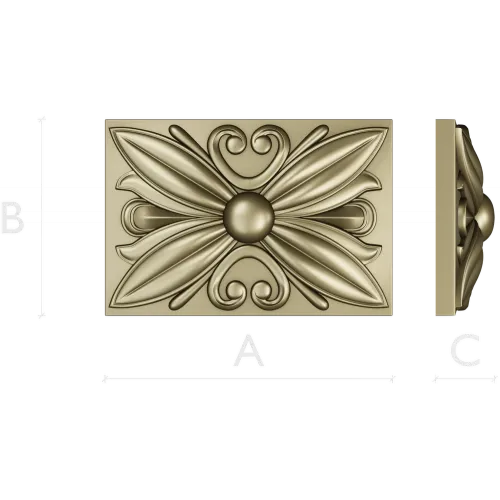 Floral rosette relief STL for CNC router and ArtCAM