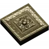 Square Floral Rosette STL for CNC Milling
