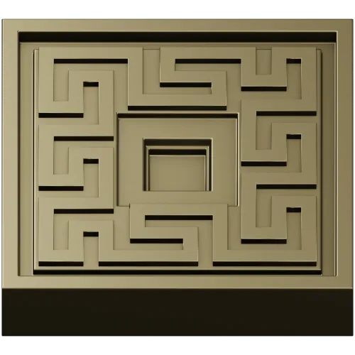 Meander Square Rosette STL