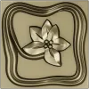 Square Floral Rosette - STL 3D Model for CNC