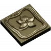 Square Floral Rosette - STL 3D Model for CNC