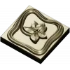 Square Floral Rosette - STL 3D Model for CNC