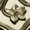 Square Floral Rosette - STL 3D Model for CNC