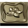 Square Floral Rosette - STL 3D Model for CNC