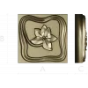 Square Floral Rosette - STL 3D Model for CNC
