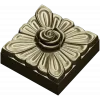 Square Rose Rosette STL for CNC