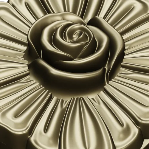 Square Rose Rosette STL for CNC