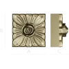 Square Rose Rosette STL for CNC