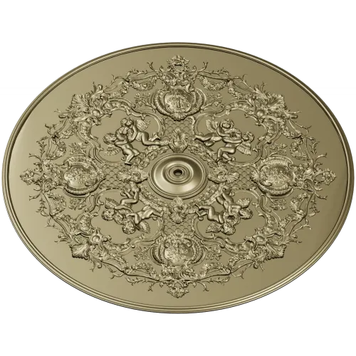 Rococo Cherub Ceiling Rosette STL Model for CNC