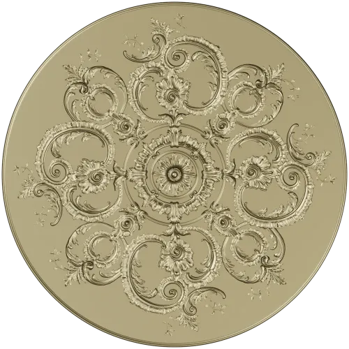 Ornate Rococo Round Rosette STL for CNC