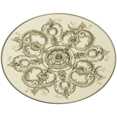 Ornate Rococo Round Rosette STL for CNC