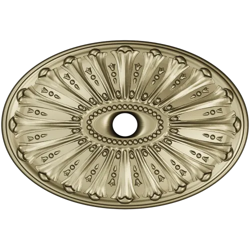 Oval Sunburst Rosette STL for CNC milling