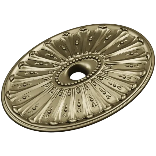 Oval Sunburst Rosette STL for CNC milling