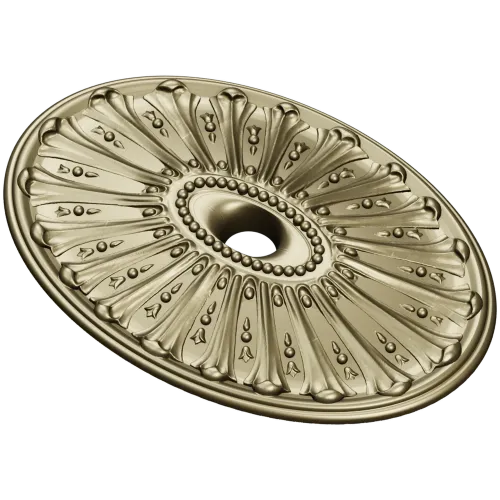 Oval Sunburst Rosette STL for CNC milling