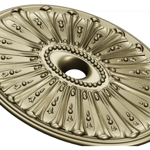 Oval Sunburst Rosette STL for CNC milling