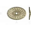 Oval Sunburst Rosette STL for CNC milling