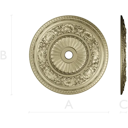 Aurelia Ceiling Rosette - 3D STL Model for CNC