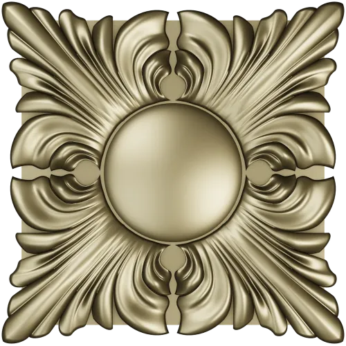 Classic Acanthus Rosette STL for CNC Milling